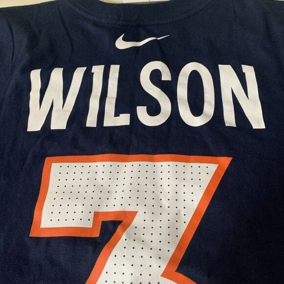 NFL Team Apparel Nike Men's S T-shirt Navy Blue Denver Broncos Russell‎ Wilson - Picture 9 of 9